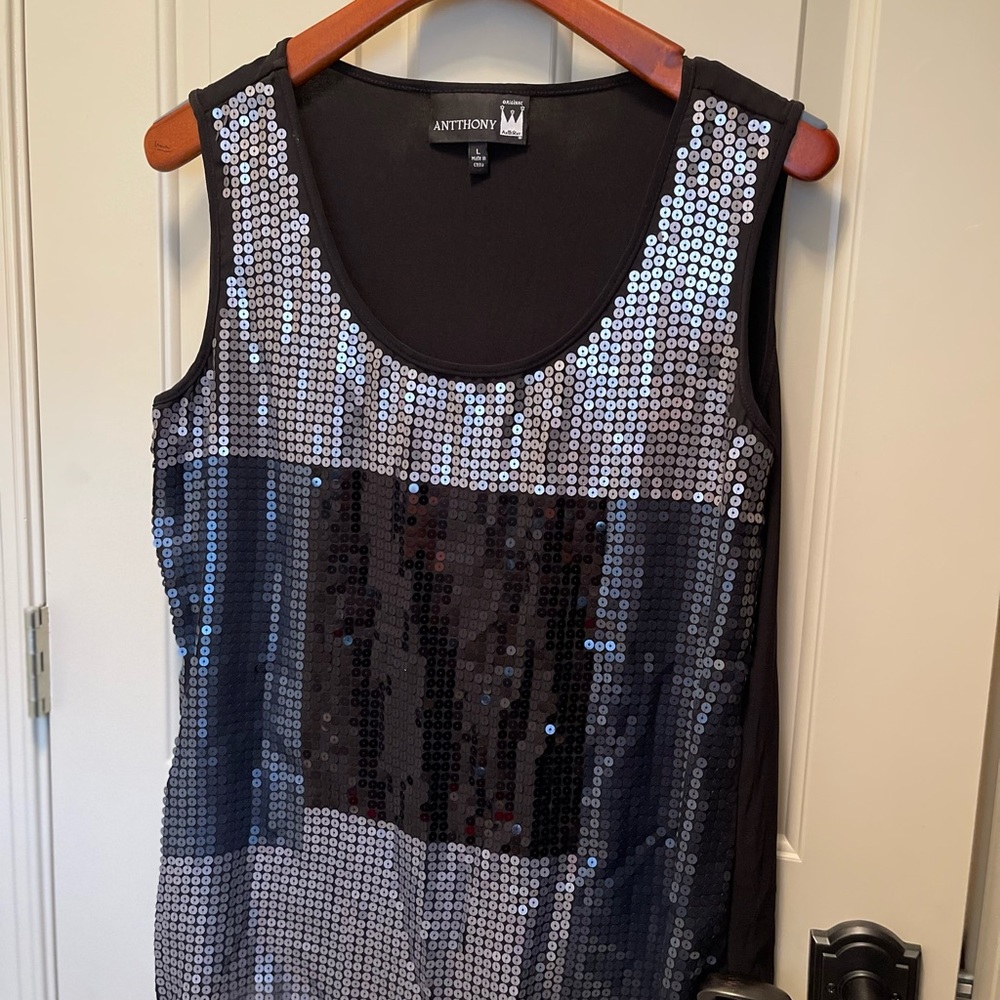Sequined tank top